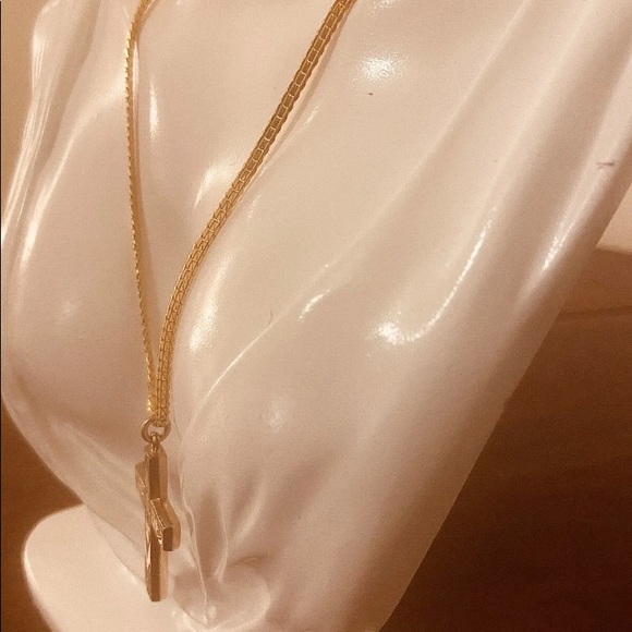 Antique Victorian cross gold filled with neck chain - Picture 3 of 5